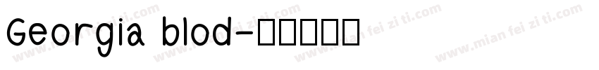 Georgia blod字体转换